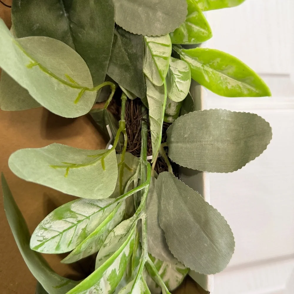 artificial wreath eucalyptus lambs